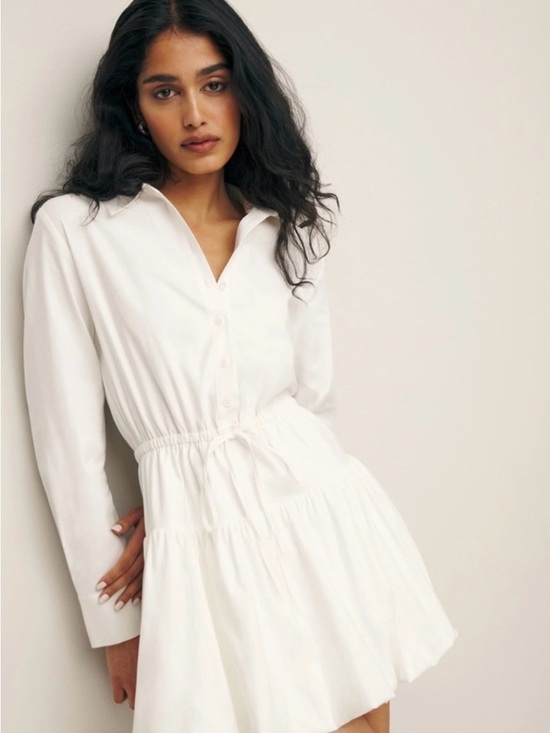 Reformation Dresses & Skirts - Reformation White Button-Front Shirt Dress